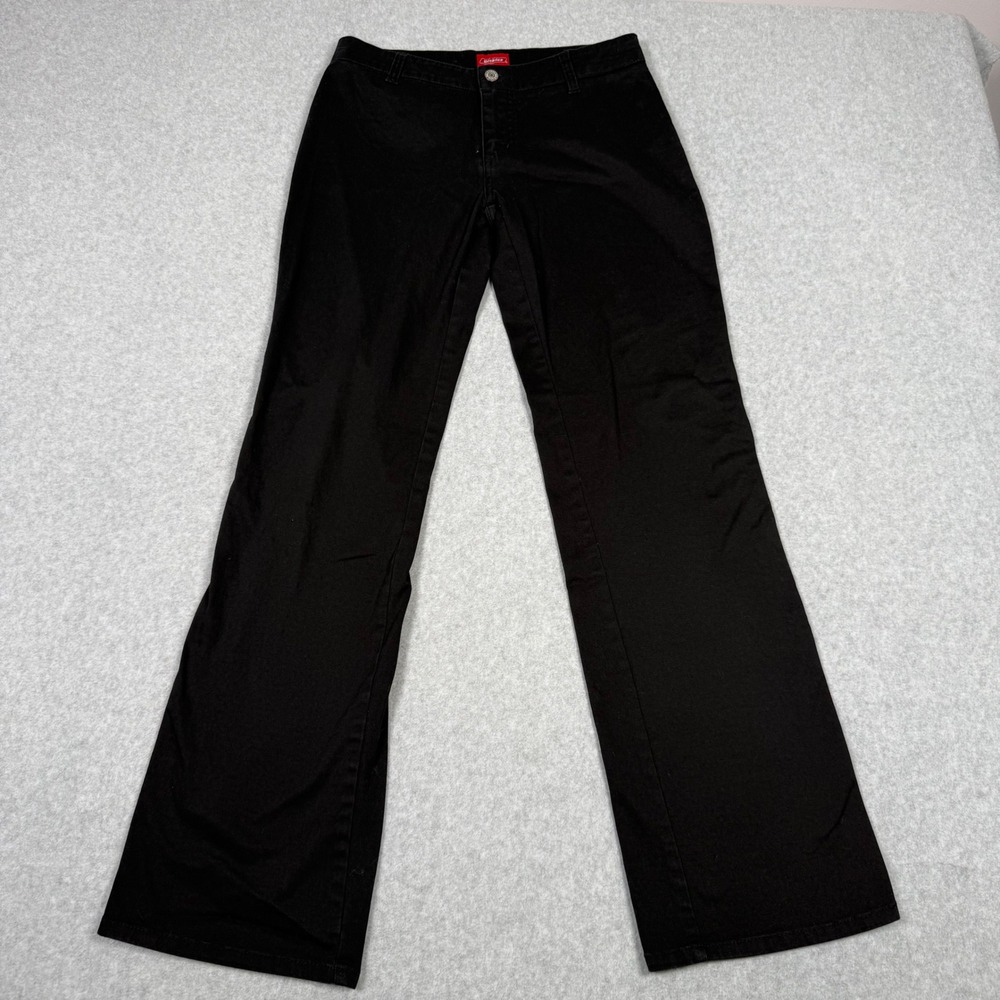 Dickies Vintage Y2K Womens Black Bootcut Stretch Twill Work Pants Size 7